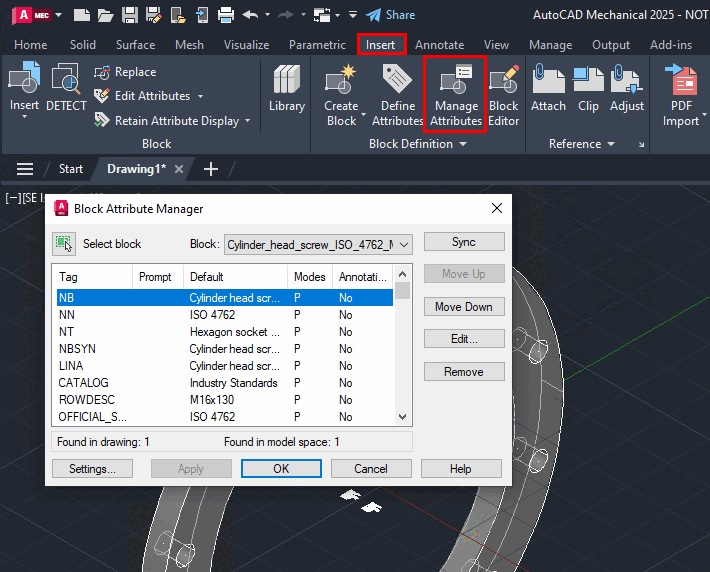 ENTERPRISE 3Dfindit Standard attributes