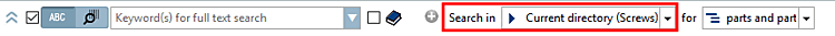 Example: Current directory (Screws)