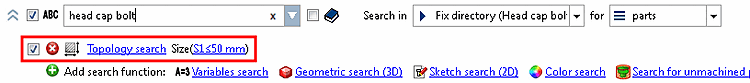 Topology search used and search methods expanded