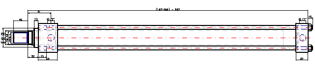 Result after export with option "Shortened 2D view [2D shortened view] " deactivated