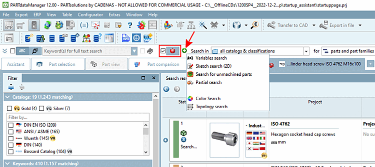 Topology search used and search methods collapsed