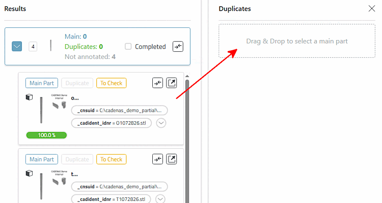 Drag the desired candidate into the drag & drop zone