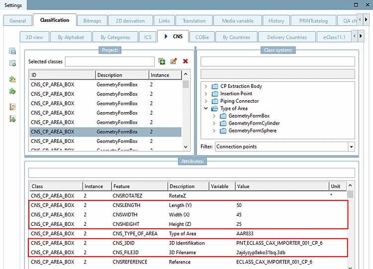 Attributes assigned
