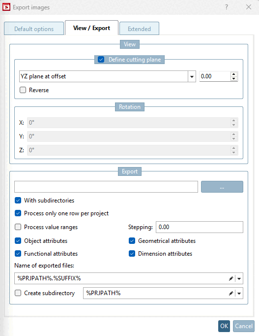 Export mode: Generate previews