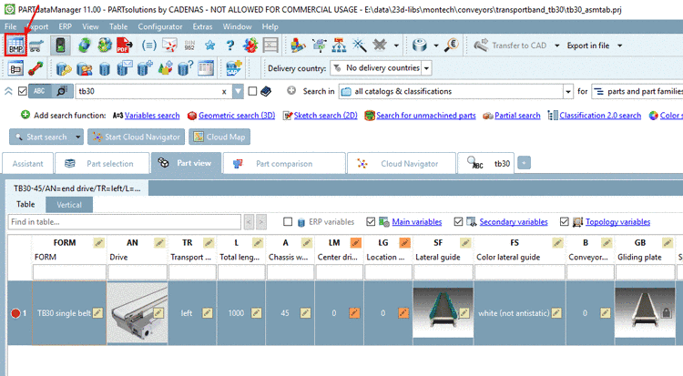 Example: Value range with graphic