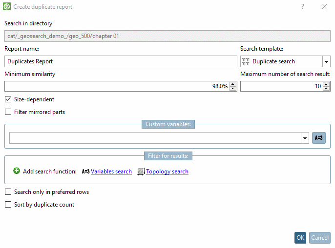 Create duplicate report