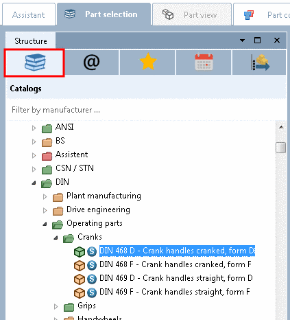Selection "Catalogs"