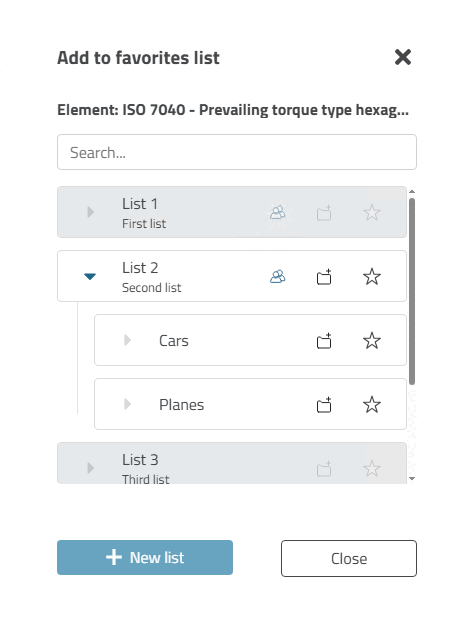 "Add to favorites list [Add to favorites list]" dialog box