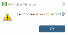 Corresponding error message when exporting ZUKEN_CLX_MDB if the above files are not found.