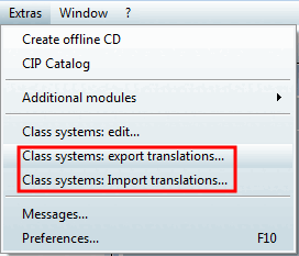 Class systems: export translations...