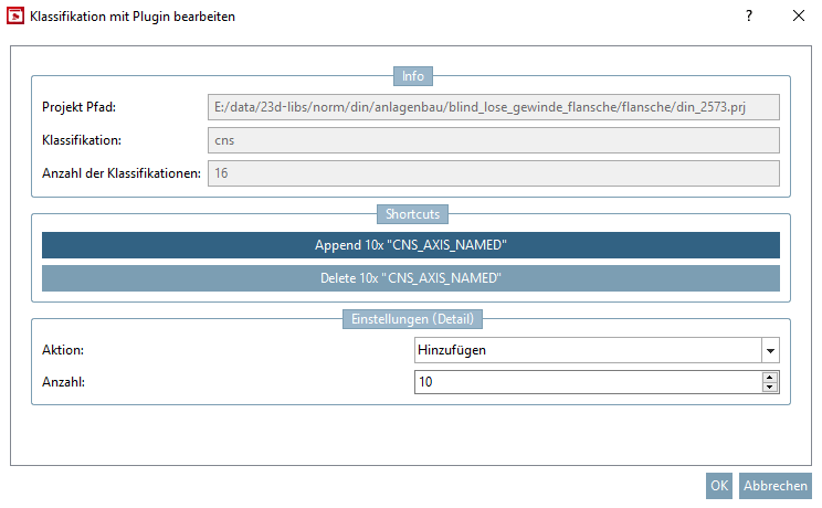 Edit classification with plugin