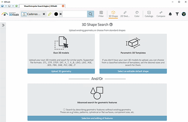 Open "Geometric features [Geometric features] " dialog area