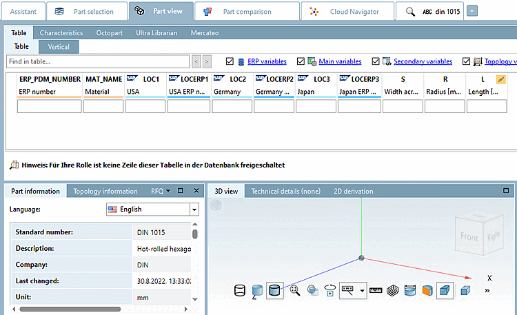 Display condition for table rows [Viewing condition for table rows]: No hit
