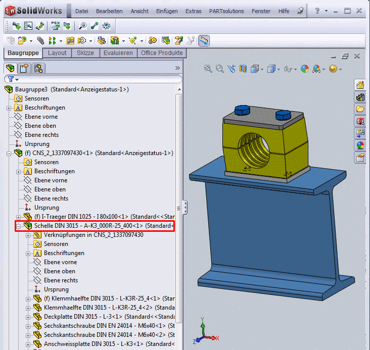 Assembly with subassembly