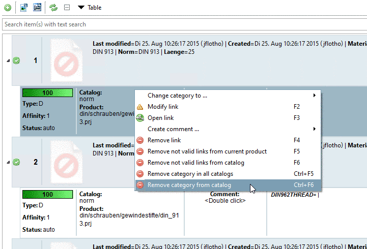 Symbols - Index tree