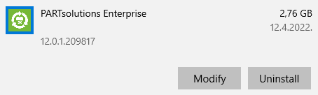 Example for "PARTsolutions Enterprise"