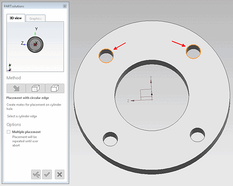 Cylinder edge(s) selected