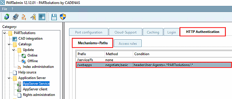 "Authentication [Authentication] " tab page