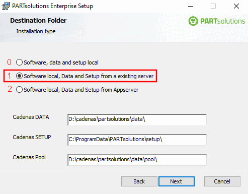 Installation type "1"