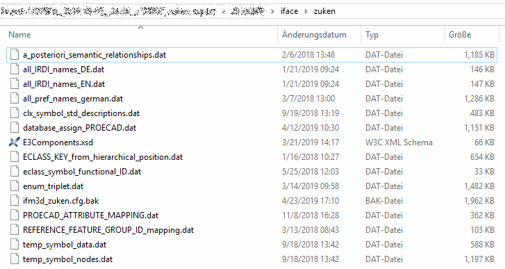 Referenced interface files