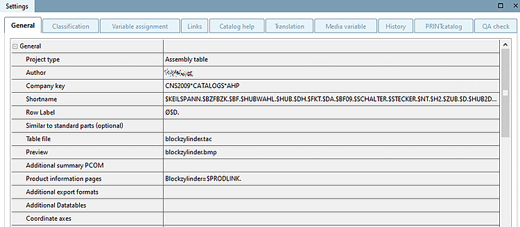 Example: Display when selecting a project