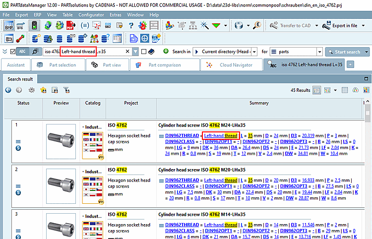 Search result: Searched value set