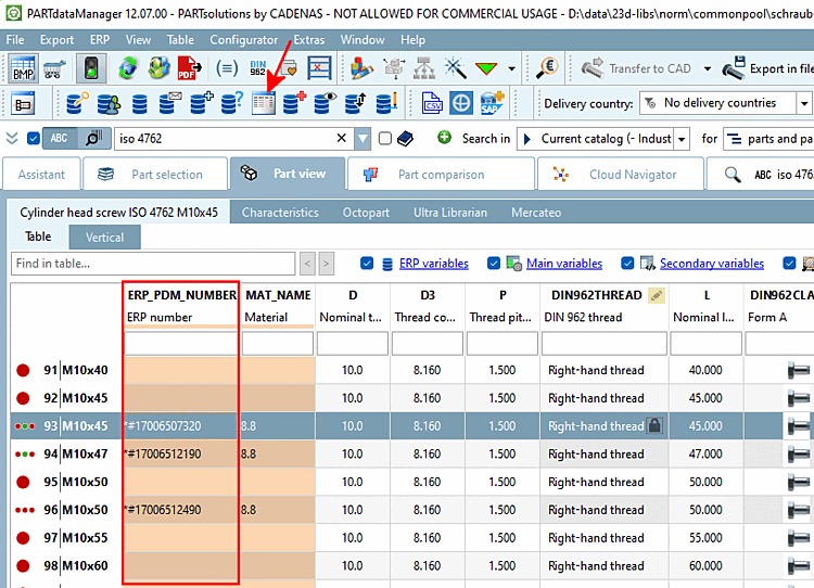 Table unfiltered = "Preferred rows on/off [Preferred rows on/off] " deactivated