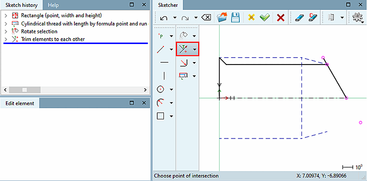 Remove protruding line end