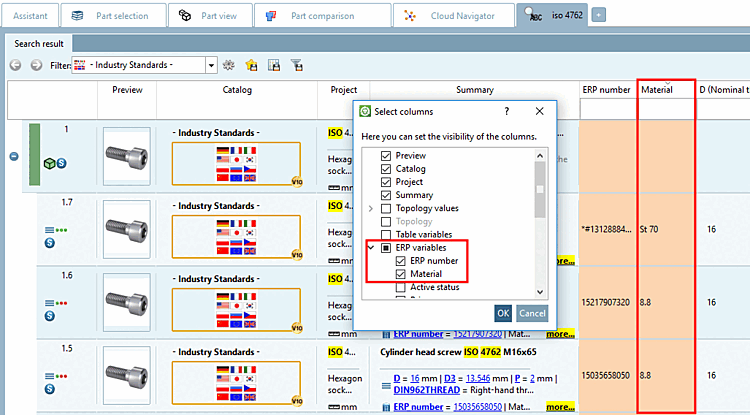 Sorting for material