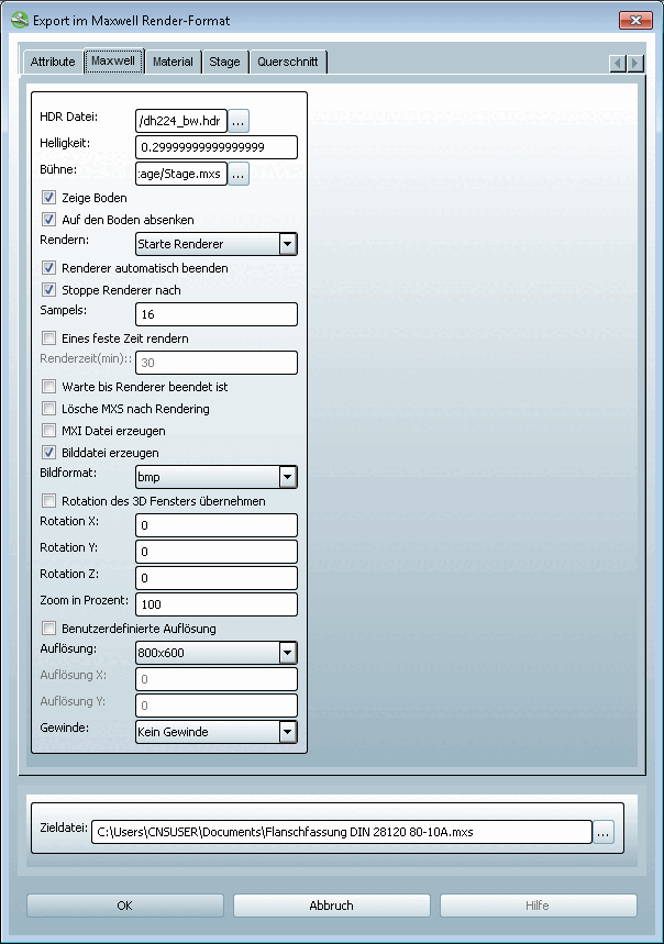Maxwell Render - Maxwell tab page
