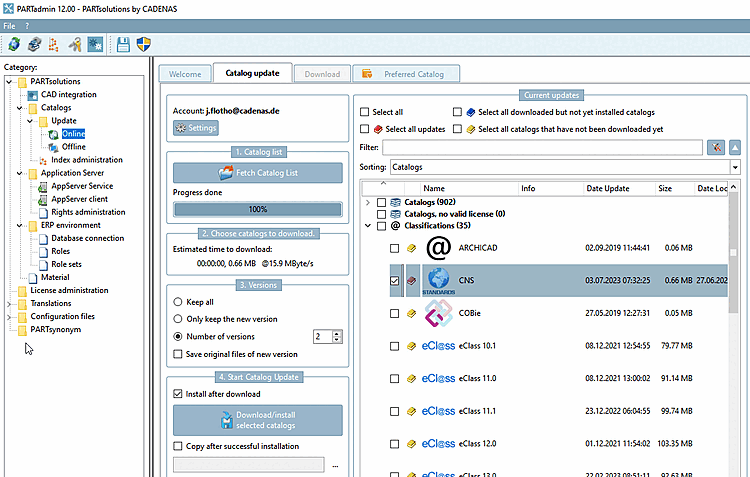 At the desired classifications, activate the checkbox.