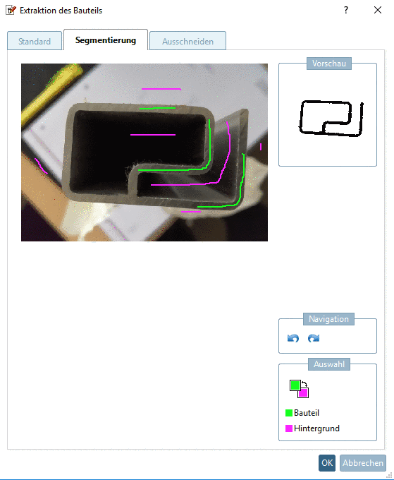Suche erweitert mit Topologiesuche (Suchbedingung "Loch")