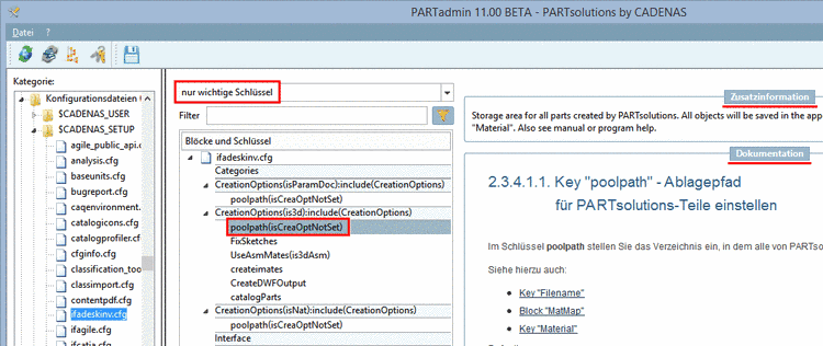 Gewählte Suchmethode: Kreismuster mit Winkel 45° (= 8 Bohrungen) und Bauteilgröße <=100 mm