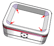Beispiel: Innenkegel - Rotationswinkel 90° (Viertelkegel)