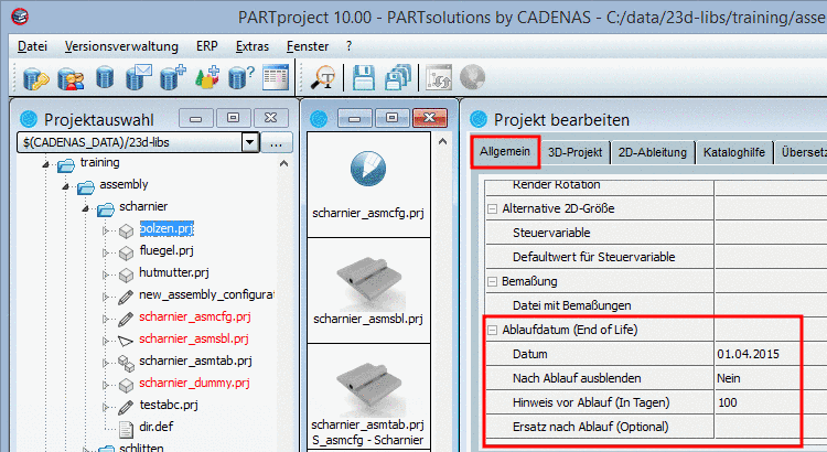 Die Assistentenfelder "Shell size", "Male/Female", "Pattern" sind auf die LinkDB-Spalten "ATTR1", "ATTR2", "ATTR3" gemappt.