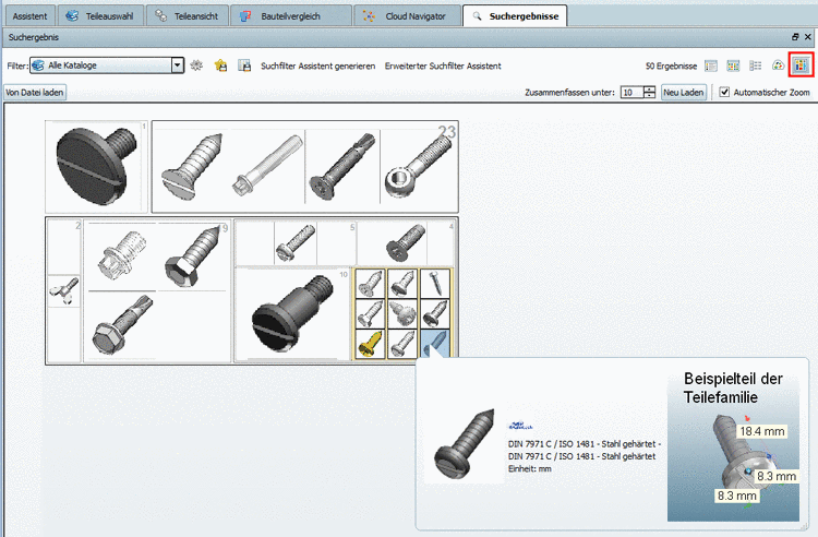 Dialogbereich für Einfügepunkte geöffnet