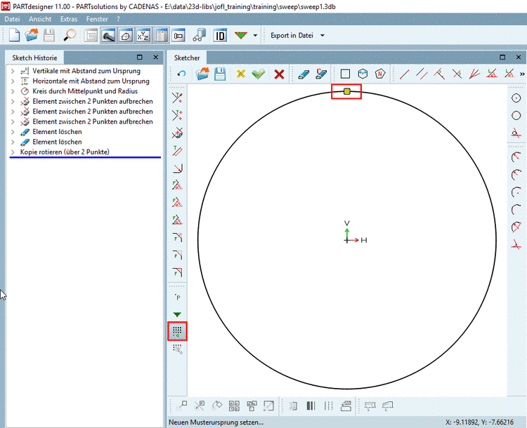 Dialog zur Eingabe der Klassenvariablen öffnen