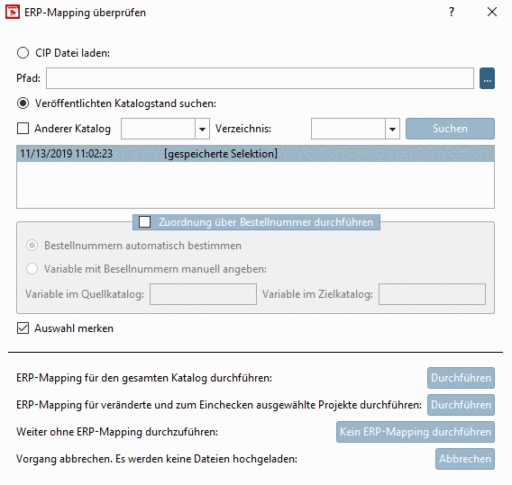 Nicht den gespeicherten Stand wählen, sondern erneut suchen.