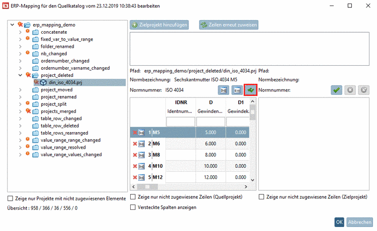 Fehlende Zuordnung bestätigen