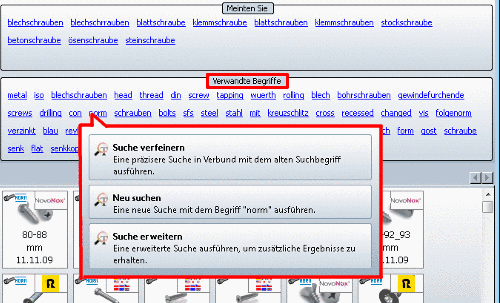 PARTdataManager -> Projektauswahl