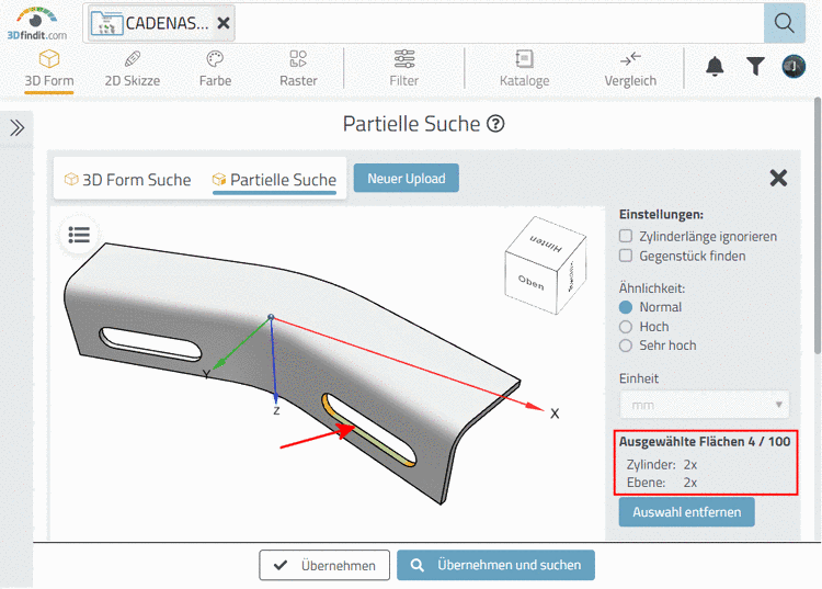 "Fase/Rundung" Dockingfenster