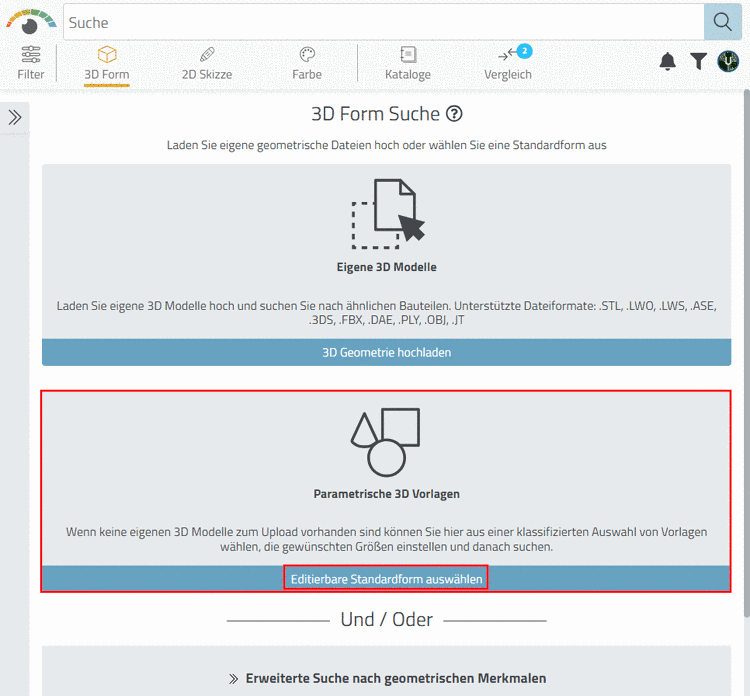 Drill Feature - Aufruf