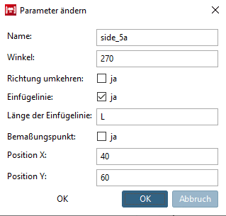 Parameter ändern