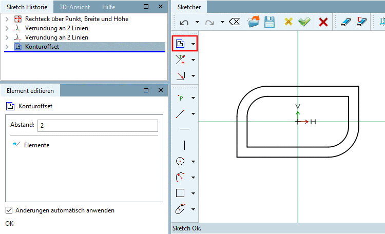 Konturoffset Ergebnis