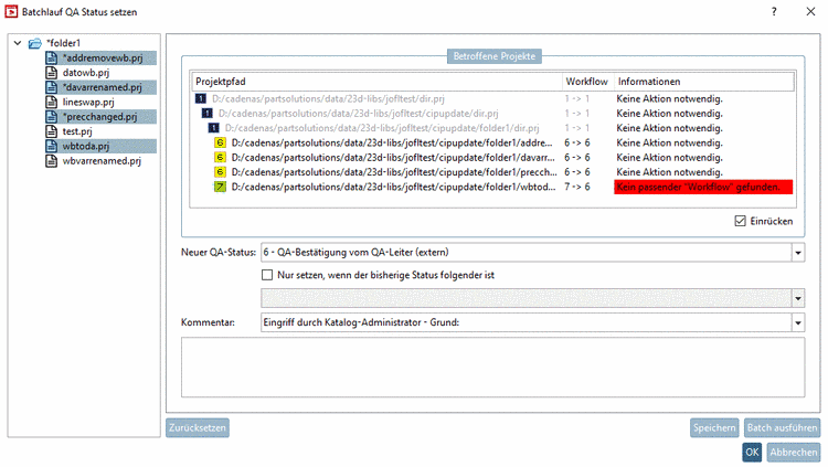 Update structure table