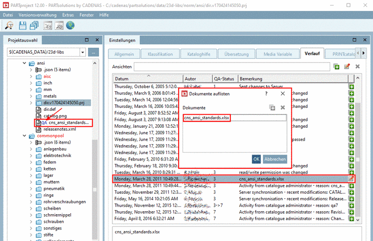PARTadmin -> Category Index administration -> Context menu "DIN EN ISO" Suppress appearance