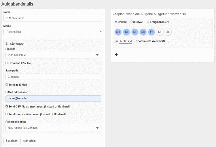 Schraube auf Fläche platziert