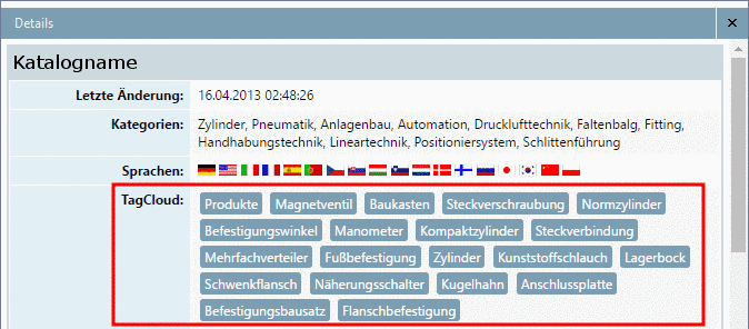 PARTdataManager TagCloud