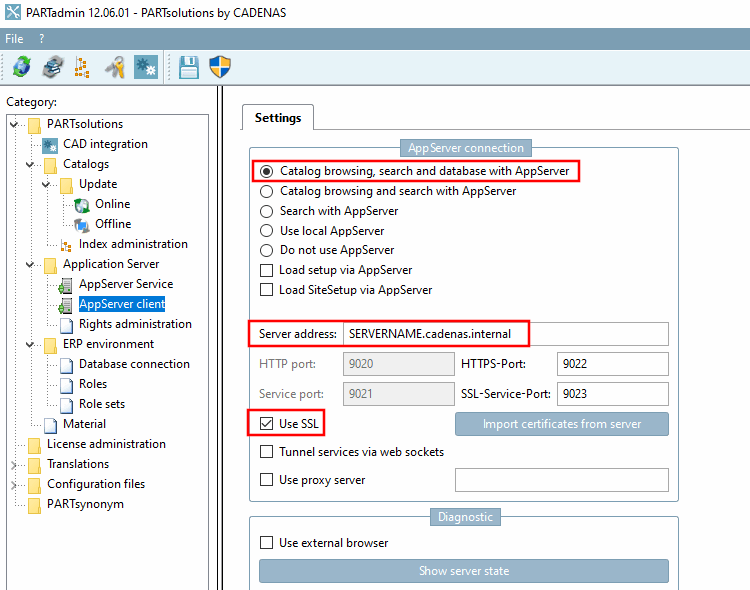 AppServer client -> AppServer connection