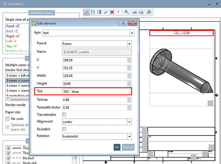 Element editieren [Edit element]
